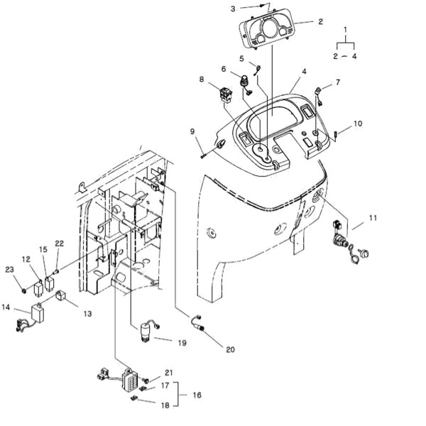 Interrupteur prise de force/prise de force 12V/10W / LS R41 / LS U50 / TRG750 / A1750152 / no.
