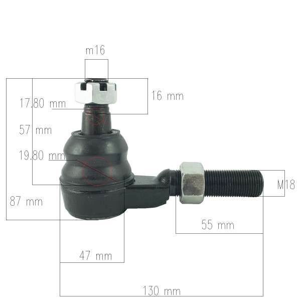 Lenkstange / 782 mm / LS Traktor / Nr. 40220074 / RECHTS