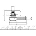 Rod End, 37410-56530, Kubota ST-25, Kubota ST-30, Kubota X20