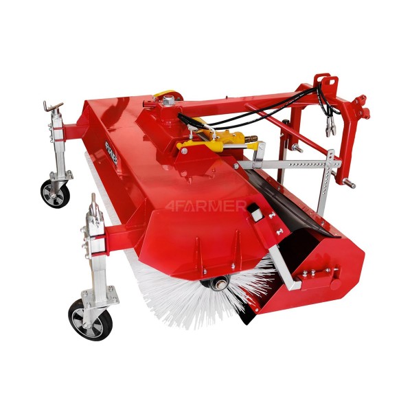 120-cm-Kehrmaschine für den 4FARMER-Traktor mit Korb