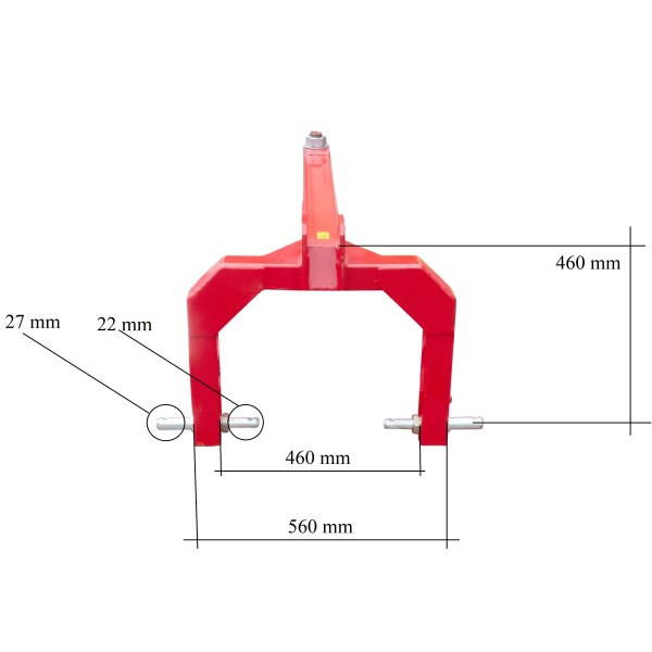 Balayeuse de 120 cm pour tracteur 4FARMER avec panier