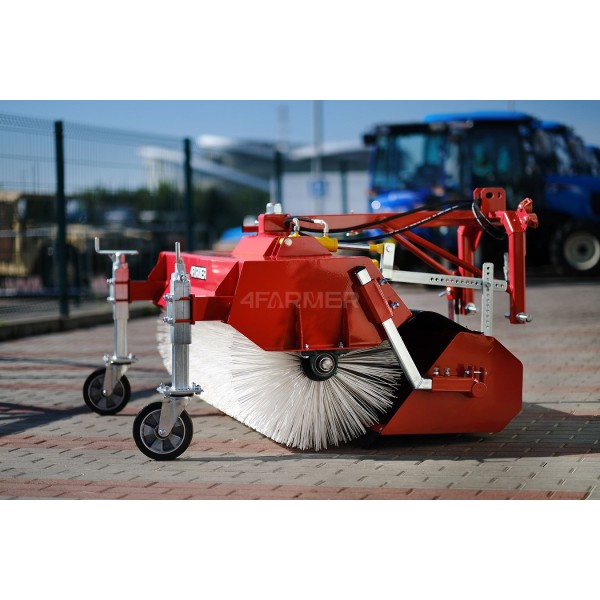 Balayeuse de 120 cm pour tracteur 4FARMER avec panier