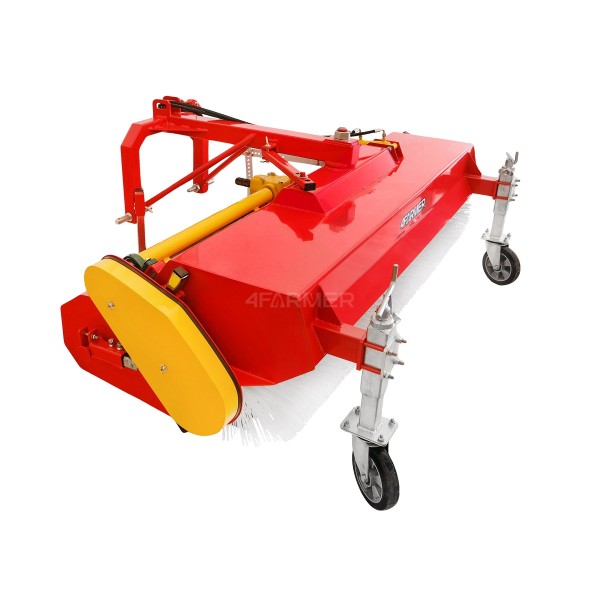 Barredora de 180 cm para tractor 4FARMER con cesta