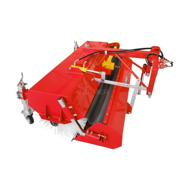 180 cm sweeper for the 4FARMER tractor with a basket