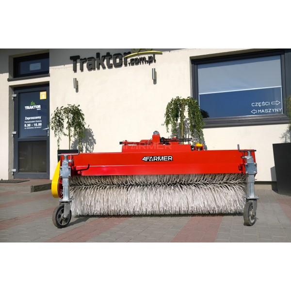 Barredora de 180 cm para tractor 4FARMER con cesta