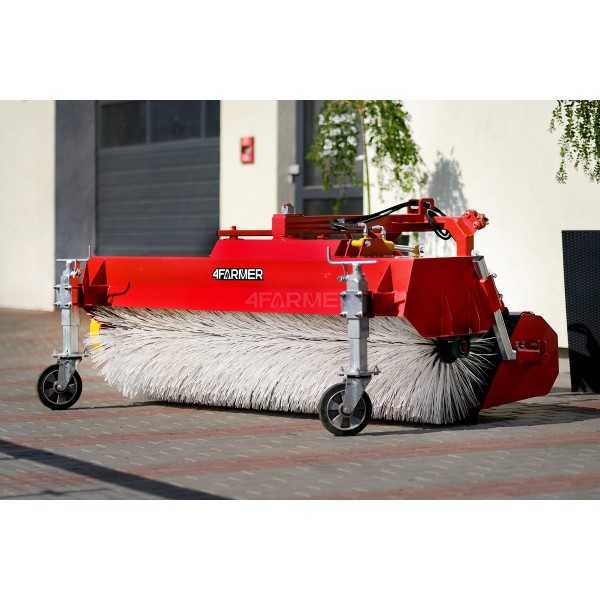 Barredora de 180 cm para tractor 4FARMER con cesta