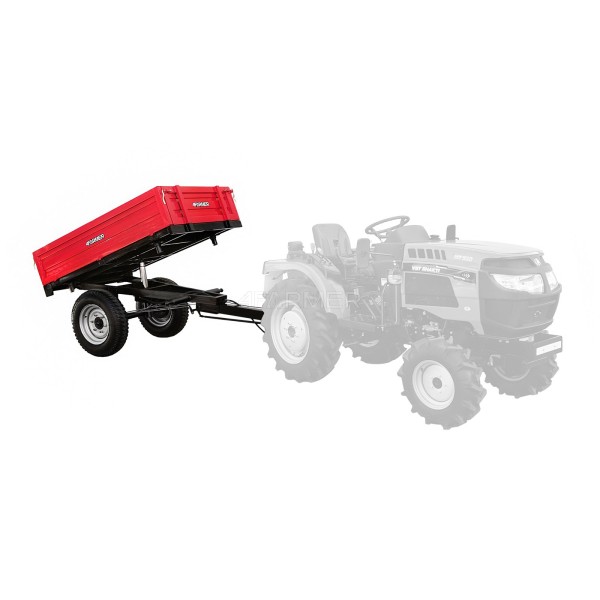 Einachsiger Agraranhänger 1,5T mit Bremse und Kipper 4FARMER