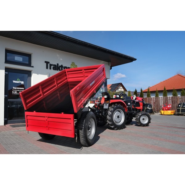 Einachsiger Agraranhänger 1,5T mit Bremse und Kipper 4FARMER