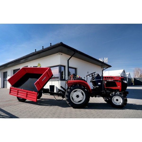 Remolque agrícola de un eje 1,5T con freno y volquete 4FARMER