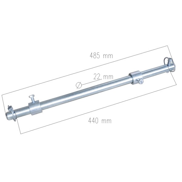 Sistema de suspensión con enganche de tres puntos ISEKI / Cat I/Kat I / 16 x 50 x 500 mm / M24 x 320 mm