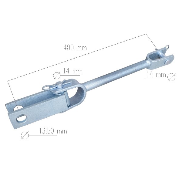Sistema de enganche de tres puntos KUBOTA / Cat I / Cat I / 12 x 50 x 500 mm / M22 x 230 mm