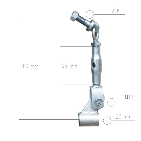 Dreipunktanbausystem KUBOTA / Kat. I / Kat. I / 12 x 50 x 500 mm / M22 x 320 mm