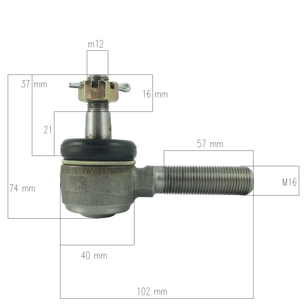Embout à rotule / 102 x 74 mm / Kubota / S.70690