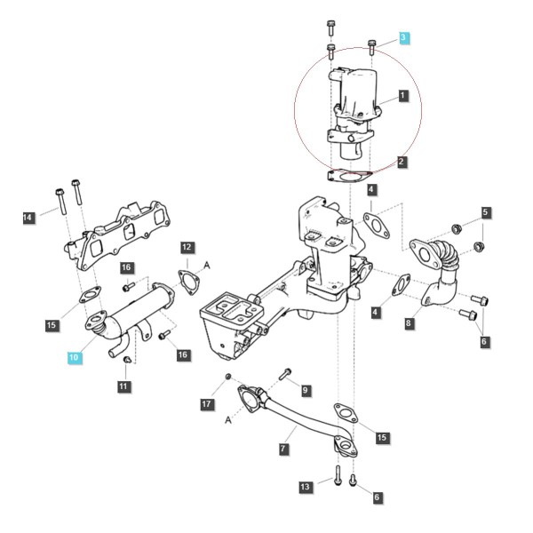 EGR ventil LS MT3.35 / LS MT3.40 / LS MT3.50 / LS MT3.60 / 40265792