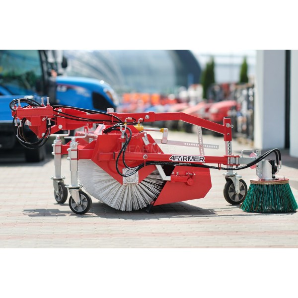 Barredora de 150 cm con cesta y cepillo lateral 4FARMER