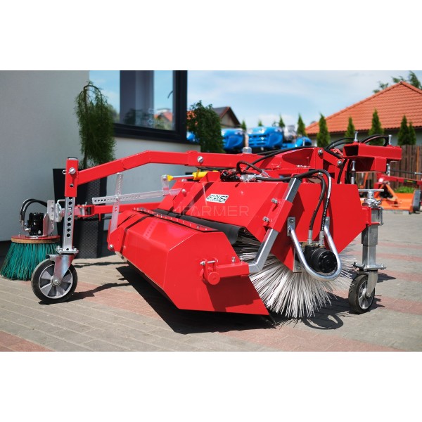 Barredora de 150 cm con cesta y cepillo lateral 4FARMER