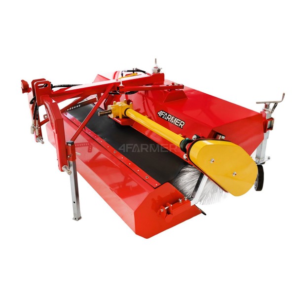 150-cm-Kehrmaschine für den 4FARMER-Traktor mit Korb