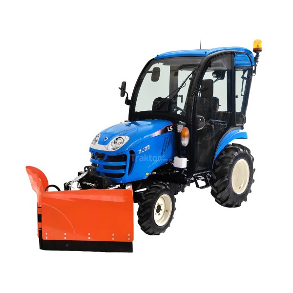 LS TRACTOR XJ25 MEC s kabínou a hydraulickým snežným pluhom 4FARMER