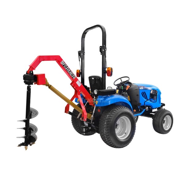 Traktor LS XJ25 MEC s pneumatikami na trávu a vrtnou súpravou 4FARMER