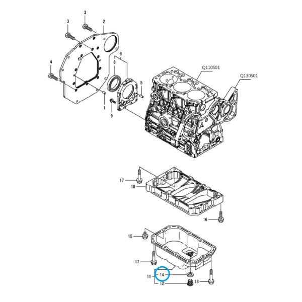 Tesnenie zátky olejovej vane / traktor LS / č. 40356054