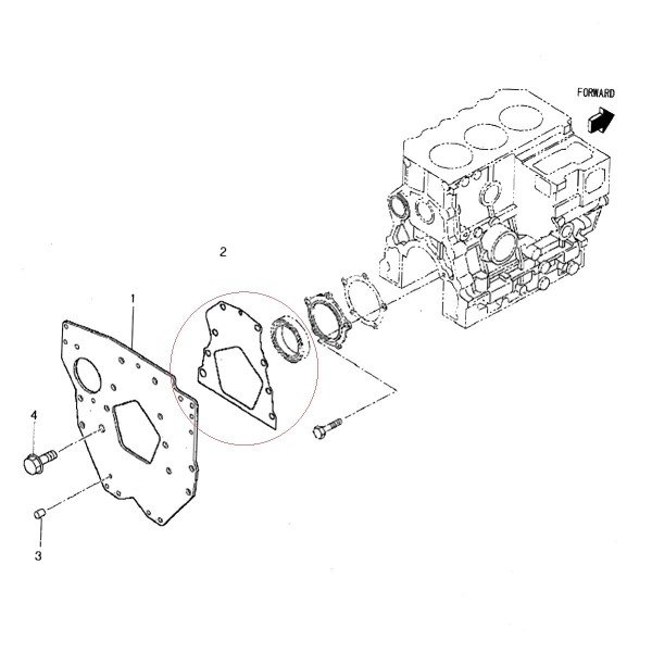 Motorblockdichtung / LS Traktor / LS XJ25 / LS J23HST / LS J27HST / LS J23 / LS J27 / Nr. 40109204