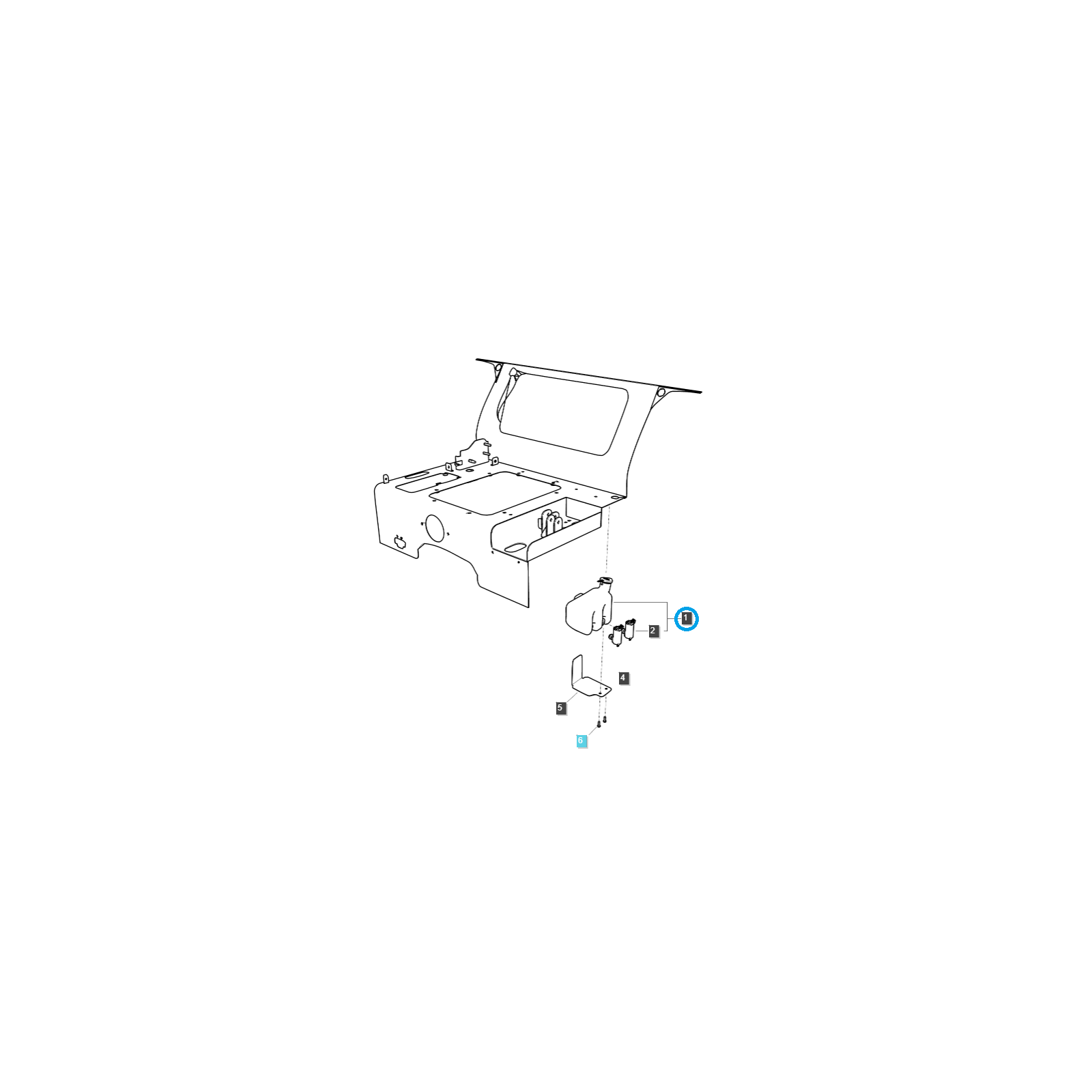 Windshield Washer Fluid Reservoir / TRG870 / LS Tractor / No. 40301642