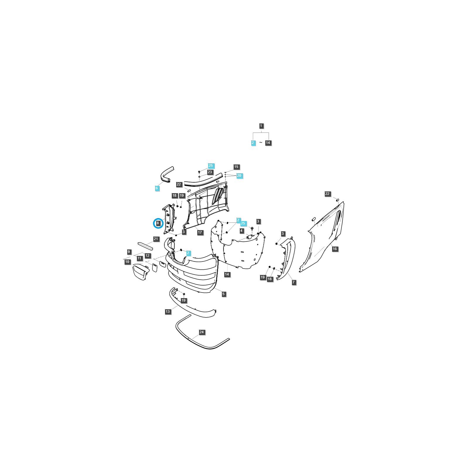 Maniquí / cubierta de parrilla derecha / TRG830 / LS Tractor / no 40205493