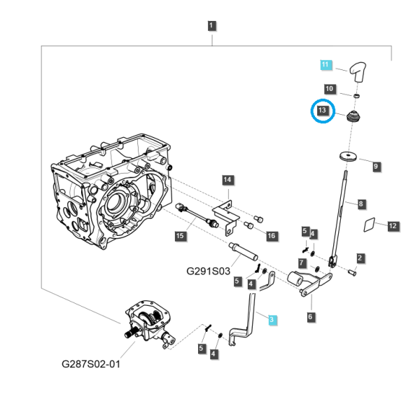 Kryt páky vývodového hriadeľa / TRG869 / LS Traktor / 40370440