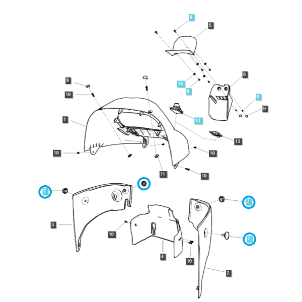 Perilla universal / M8 / TRG970 / Tractor LS / N.º 40342505