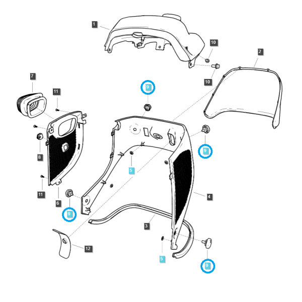 Univerzálny gombík / M8 / TRG970 / LS traktor / č. 40342505
