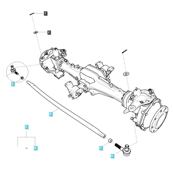 Końcówka drążka / LS Tractor / LS MT1.25 / nr 40366044 | Traktor.com.pl