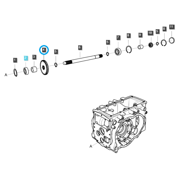 Zębatka M/PTO DRV / TRG287 / LS Tractor nr 40009591