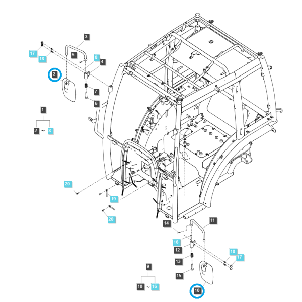 Lusterko boczne / TRG869 / nr 40255042 | Traktor.com.pl
