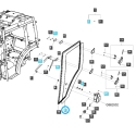 Left Cab Door Glass / MT340 / MT357 / TRG862 / LS Tractor / No. 40413743 / LS Tractor | Traktor.com.pl