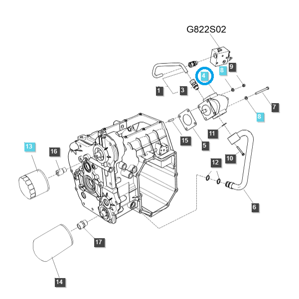 Pompa hydrauliki / 12CC (HST) / TRG823 / LS Tractor / nr 40241816