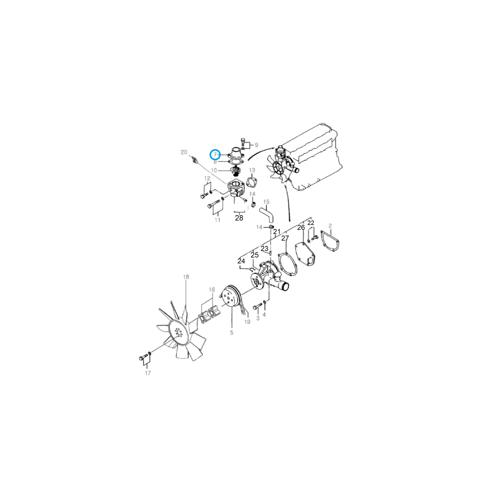 Thermostatabdeckung / LS U43 / LS U50 / LS U60 / EGQ135 / 40009953