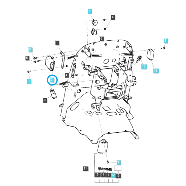 Controlador electrónico / controlador / TRG750 / LS Tractor / no 40362887 (40277142 / 40440134 / 40411226)