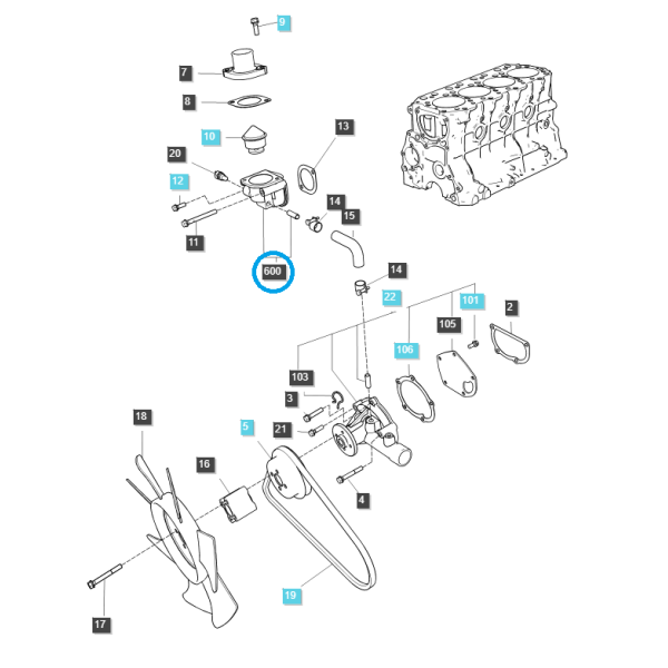 Boîtier de thermostat / LS U43 / LS U50 / LS U60 / EGQ135 / 40006983