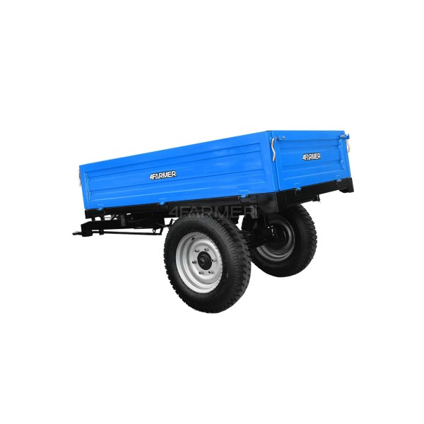Single-axle agricultural trailer 1.5T with brake and tipper 4FARMER