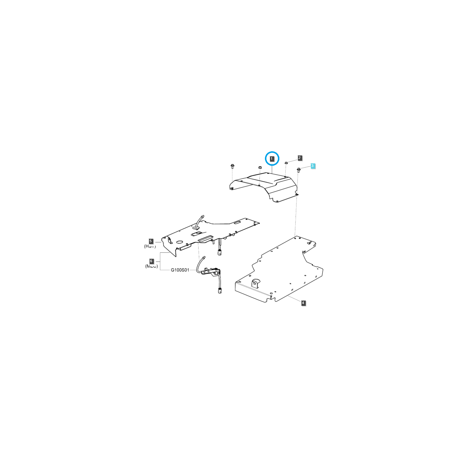 Center Floor Cover / BKG840 / LS Tractor / No. 40159913