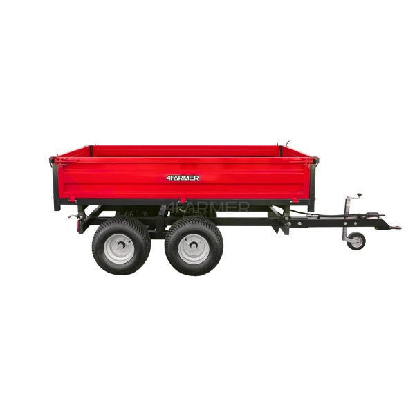 Przyczepa rolnicza dwuosiowa 2,5T z kiprem 4FARMER