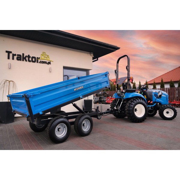 Remorque agricole à deux essieux 2,5T avec une remorque 4FARMER