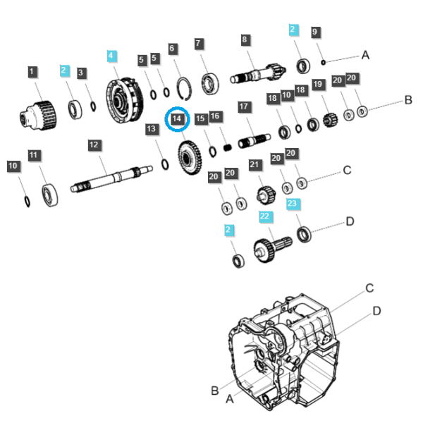 Řetězové kolo 35T / PTO/PTO - Traktor TRG287 / Ls 40196988