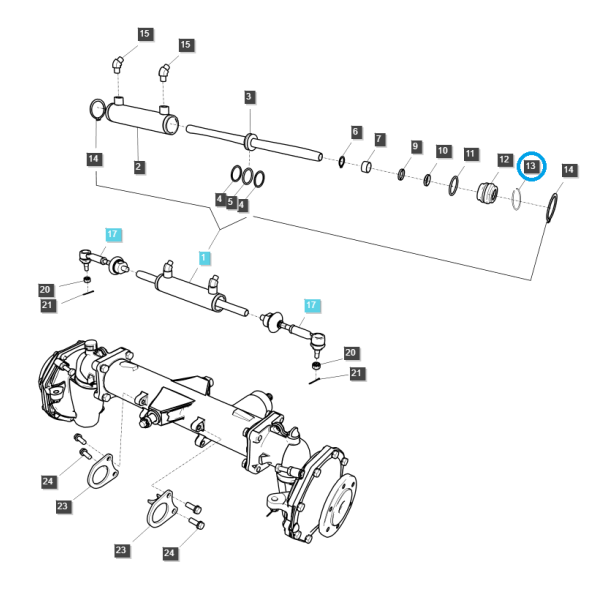 Anillo de resorte / TRG630 / Tractor LS / N.° 40249472