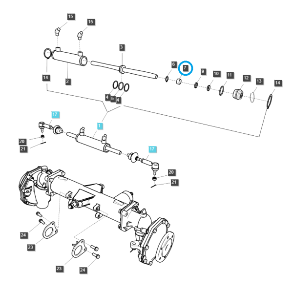 Distanzhülse / TRG000 / LS Traktor / Nr. 40249474