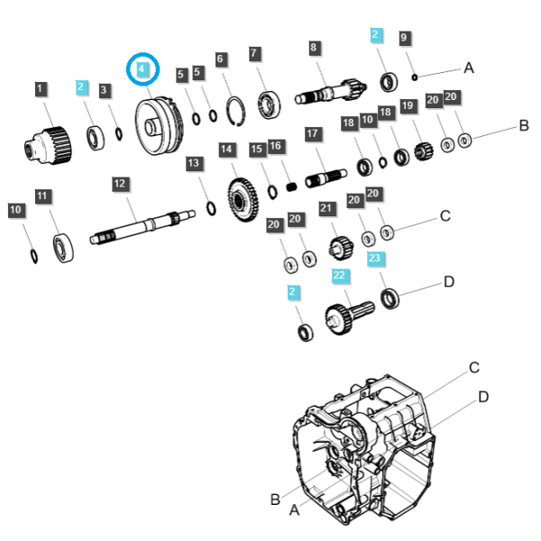 Spojka vývodového hřídele / TRG287 / Traktor LS / Č. 40437162
