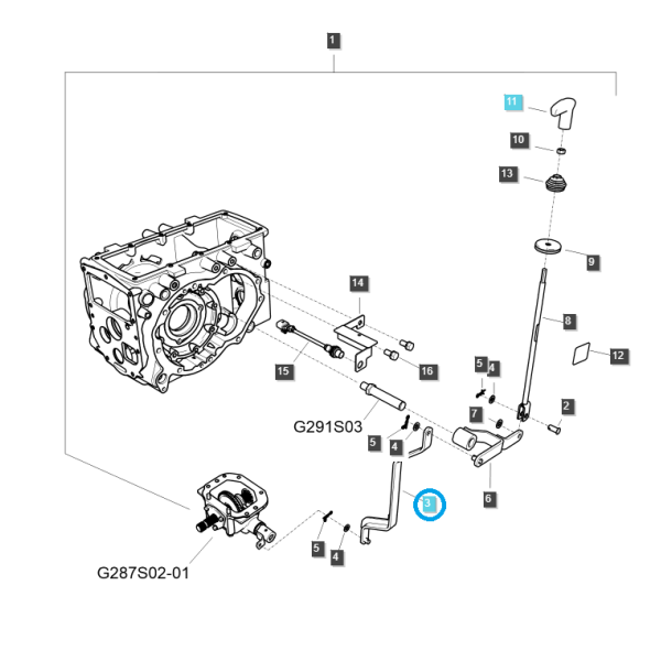 PTO/PTO kábel páky / TRG293 / Ls Traktor 40409896