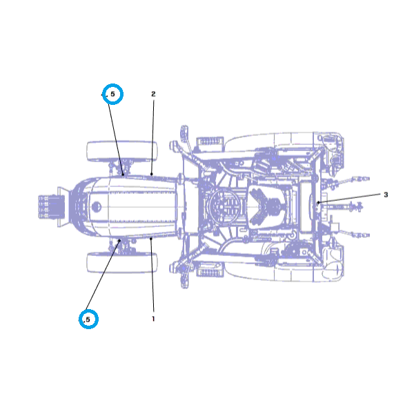 Adhesivo emblema LS MT3.35 / TRG980 / LS Tractor 40434481