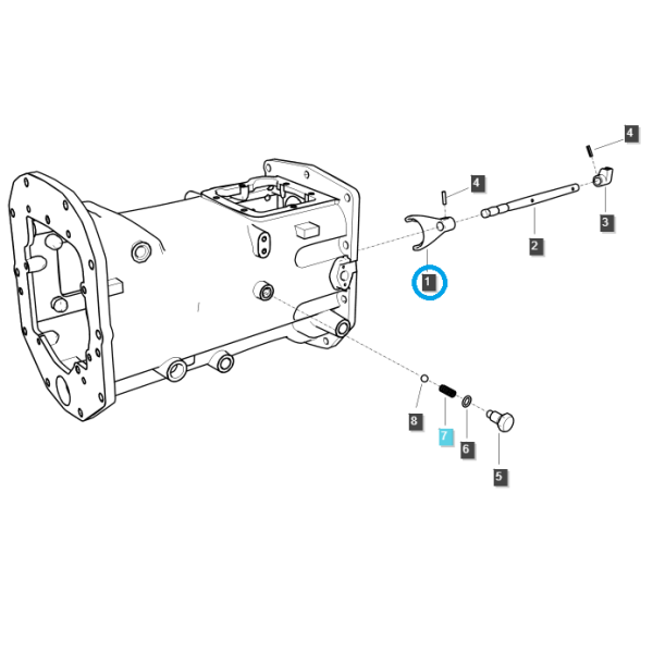 Fork, Slider, Range Selector / LS MT3.40 / TRG290 / Ls Tractor 40009187