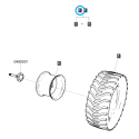 Left wheel 43x16-20 / TRG490 / Ls Tractor 40386737